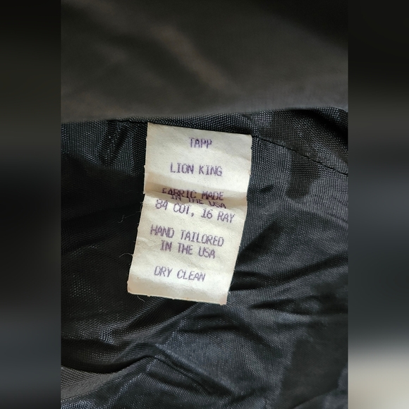 NWOT TAPP New York Vintage Rare Lion King Embroided Jacket Size S, 4 Black Gold - Picture 6 of 6